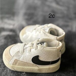 Nike White and Black High-Top Sneakers